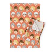 Golden Girls Faces - Large Coral