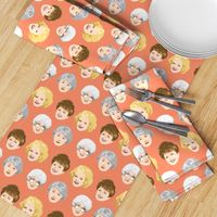 Golden Girls Faces - Large Coral