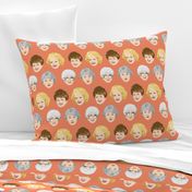 Golden Girls Faces - Large Coral