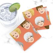 Golden Girls Faces - Large Coral