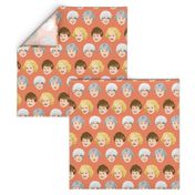 Golden Girls Faces - Large Coral