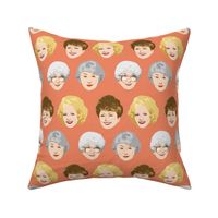 Golden Girls Faces - Large Coral