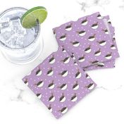 SMALL - Noodles food kitchen fabric asian noodle bowl purple