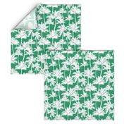 palm trees - white on green, small