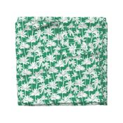 palm trees - white on green, small