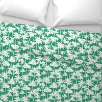 palm trees - white on green, small