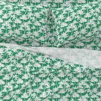 palm trees - white on green, small