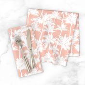 palm trees - white on blush, small