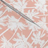 palm trees - white on blush, small