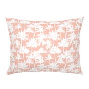 palm trees - white on blush, small