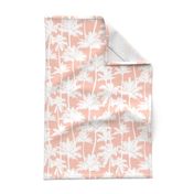 palm trees - white on blush, small