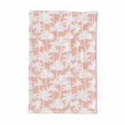 palm trees - white on blush, small