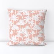 palm trees - white on blush, small