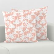 palm trees - white on blush, small