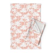 palm trees - white on blush, small