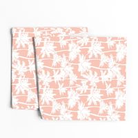 palm trees - white on blush, small