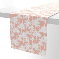 palm trees - white on blush, small