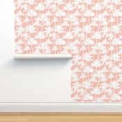 palm trees - white on blush, small