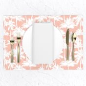 palm trees - white on blush, small