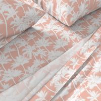 palm trees - white on blush, small