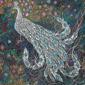 Silver Peacock-Feather Challenge-Coral-Kim Marshall