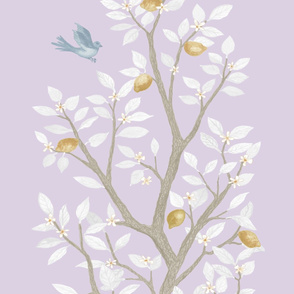Custom Scaled Lilac  Lemon Trees Panel A