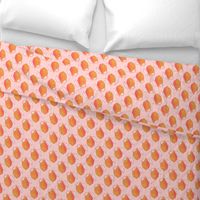 Distressed lemons - coral on blush