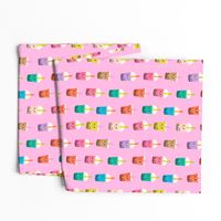 Boba Tea fabric - boba fabric, kawaii fabric, cute fabric, food fabric, bubble tea fabric, bubble tea, kawaii food - bright pink