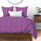 Boba Tea fabric - boba fabric, kawaii fabric, cute fabric, food fabric, bubble tea fabric, bubble tea, kawaii food - bright purple