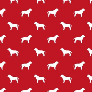 Labrador silhouette dog fabric - dog fabric, labrador fabric, dog breed fabric, dog silhouette fabric, dog silhouette, dog, dogs - red 