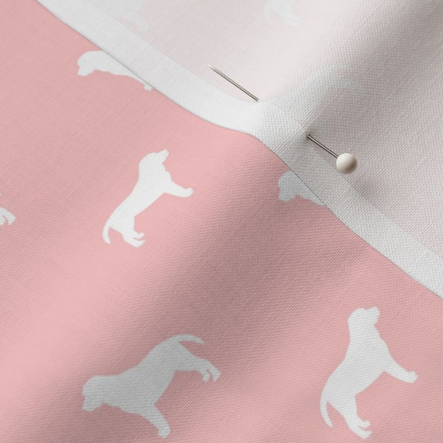 Labrador silhouette dog fabric - dog fabric, labrador fabric, dog breed fabric, dog silhouette fabric, dog silhouette, dog, dogs - pink