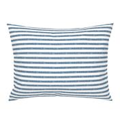 Skinny Striped Line Block Print in Prussian Blue