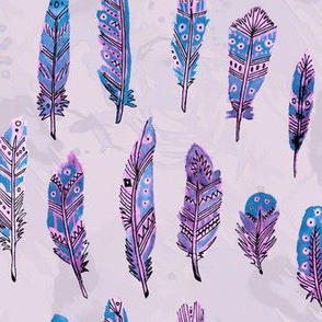 Bohemian Watercolor Feathers