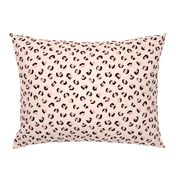 Trendy leopard print animals fur modern Scandinavian style raw brush  abstract spring summer pink nude