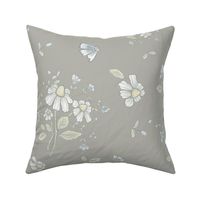 garden floral grey