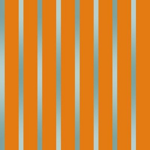 BYF10 - Stone Blue Gradient Stripes on Dried Apricot Orange