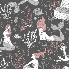 Mermaids limited color palette