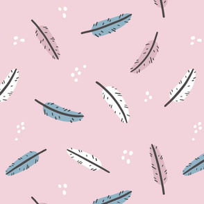 Pastel feathers