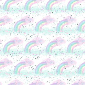 Pastel Rainbow in white