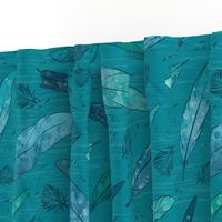 Feathers adrift - large scale