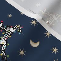 Creepmas Skeleton Reindeer-Midnight blue