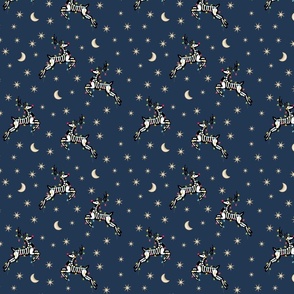 Creepmas Skeleton Reindeer-Midnight blue