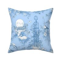 My Garden Toile Main Large Blue 