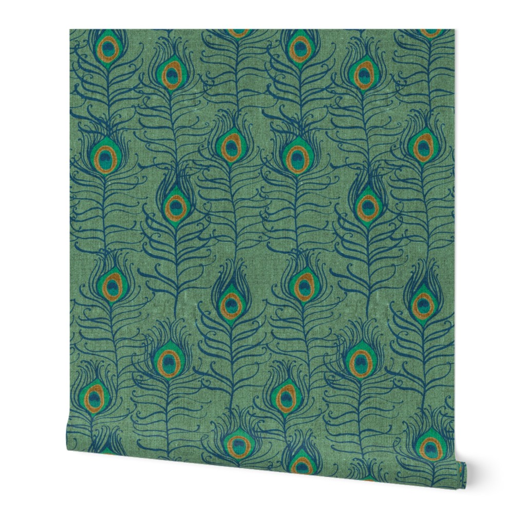 Peacock Feather Nouveau {Mint}