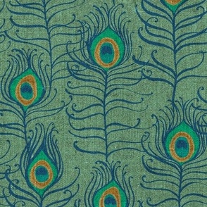 Peacock Feather Nouveau {Mint}