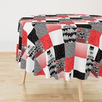 Superhero//Boy//Red - Wholecloth Cheater Quilt