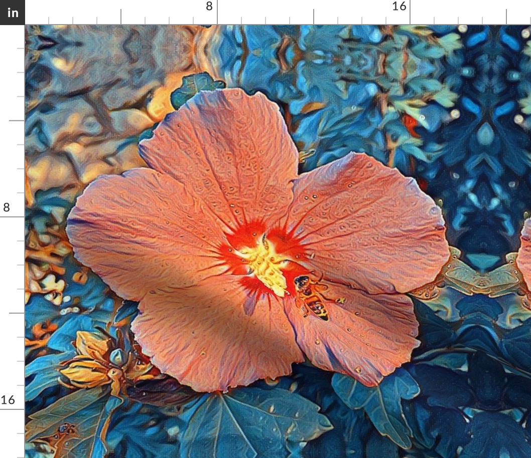 Hibiscus and bee