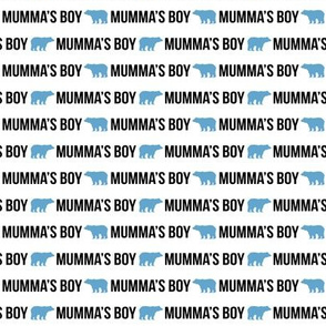 mumma's boy - blue bear fabric, bear fabric, boy fabric, mum, - white