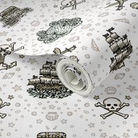 White Pirate Print