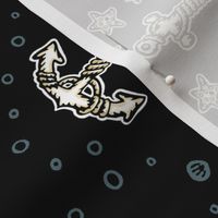 Black Pirate Border Skirt Lolita Sewing